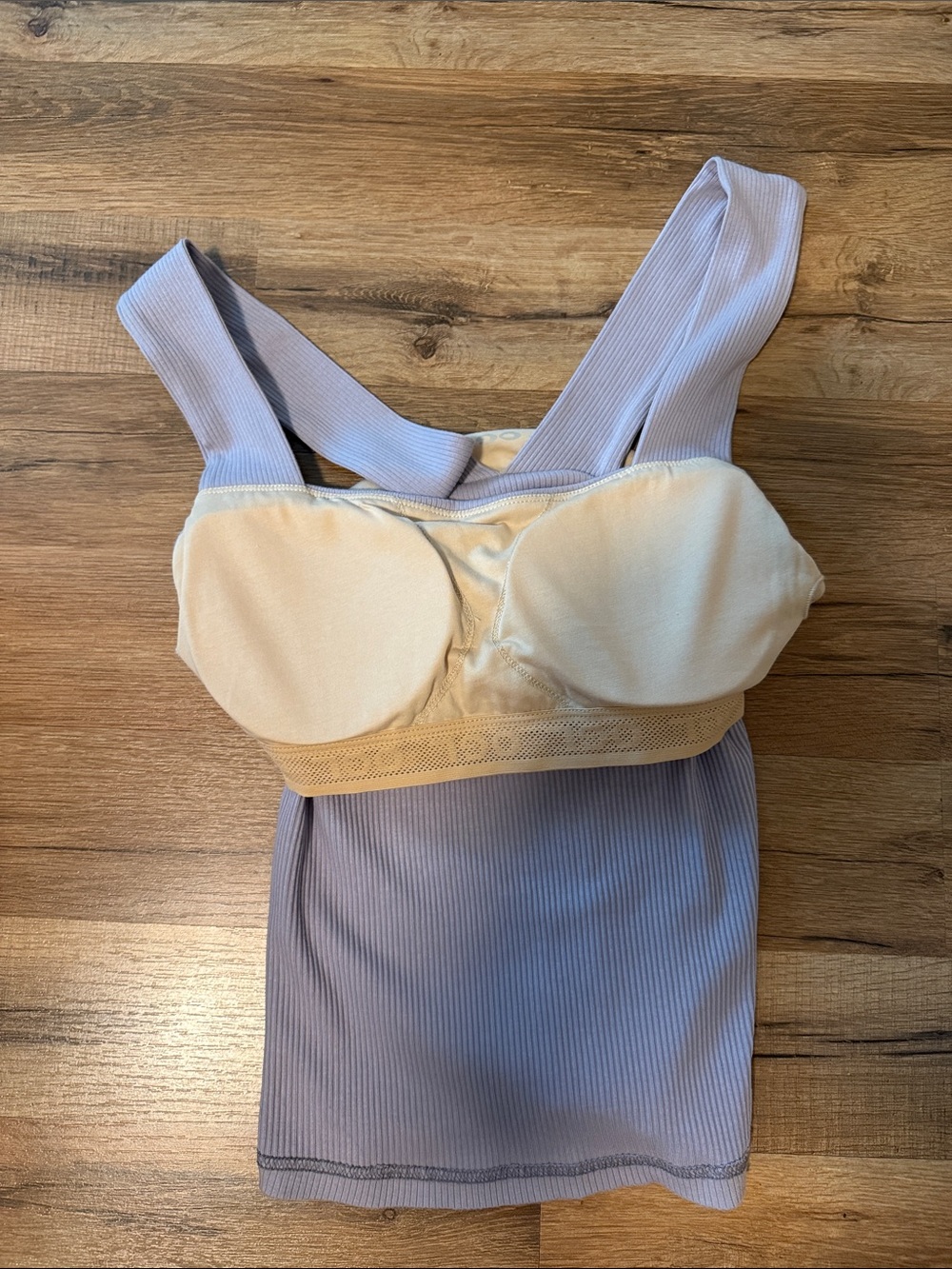 OGL Ribbed Square Neck Tank Top - Lavender - Picture 4 of 4